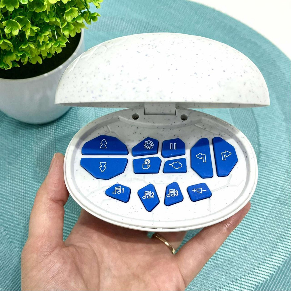 Робот-динозавр на радіокеруванні ходити танцює гарчити реагує на дотик з парою та підсвічуванням 59см Біло-чорний (K29) Чернігів - фото 7