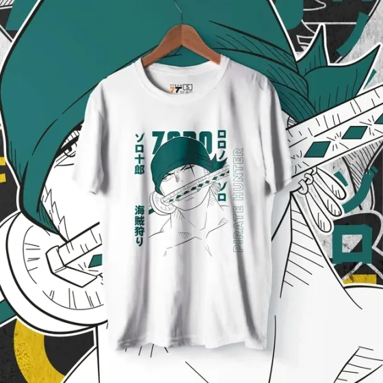 Футболка для підлітка хлопчика з принтом Ван Пис Zoro White Розмір 160 Anime10196 Дніпро
