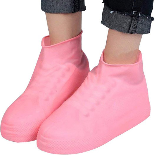 Многоразовые бахилы-чехлы L (41-45 размер) для обуви силиконовые от воды и грязи. Цвет: розовый CG-12 Ивано-Франковск - изображение 3