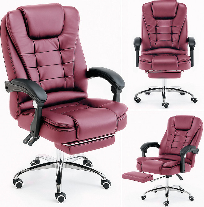 Кресло офисное Diego D2 бордовое Киев - изображение 1