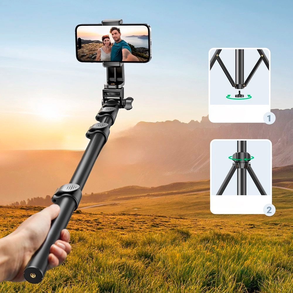 Селфі-трипод UGREEN LP680 Selfie Stick Tripod with Bluetooth Remote(15609) Київ - фото 9