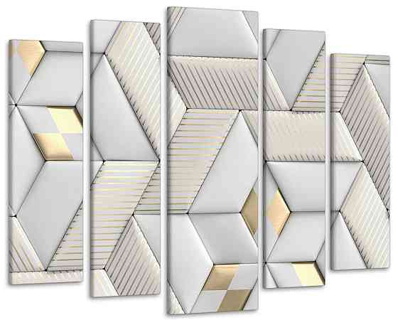 Модульна картина у вітальню / спальню Абстракція візерунок Art-404_5 ( 80х118см ) Київ