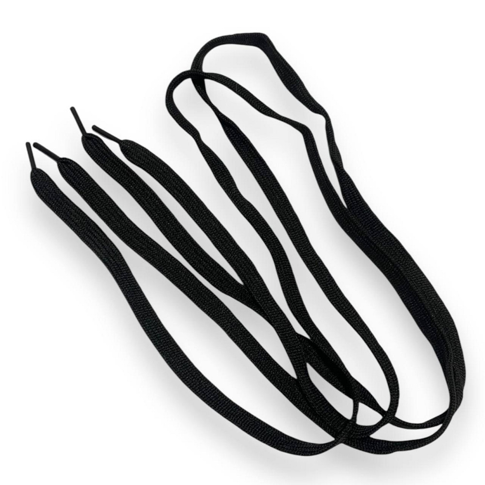 Шнурок взуттєвий міцний чорний прямокутної форми 120 см 2шт Харків - фото 3