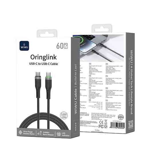 Кабель WIWU 60W OringLink Series Nylon Braided Cable Wi-C069 C-C 1M Одесса