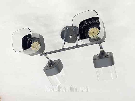 Стельова Люстра на 4 плафони VALESO 91134/4 (Чорний+Хром) Київ