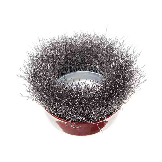 Щітка чашкова, 65 мм, M14, кручений дріт, для КШМ, 12500 об/хв INTERTOOL BT-1065 Київ