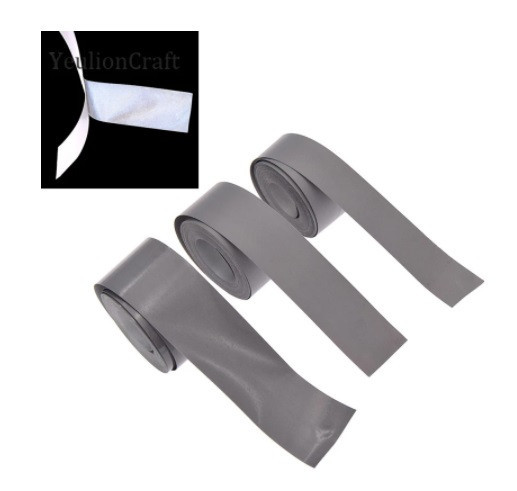 Светоотражающая лента на одежду 2 см на 2 м серый Киев - изображение 3