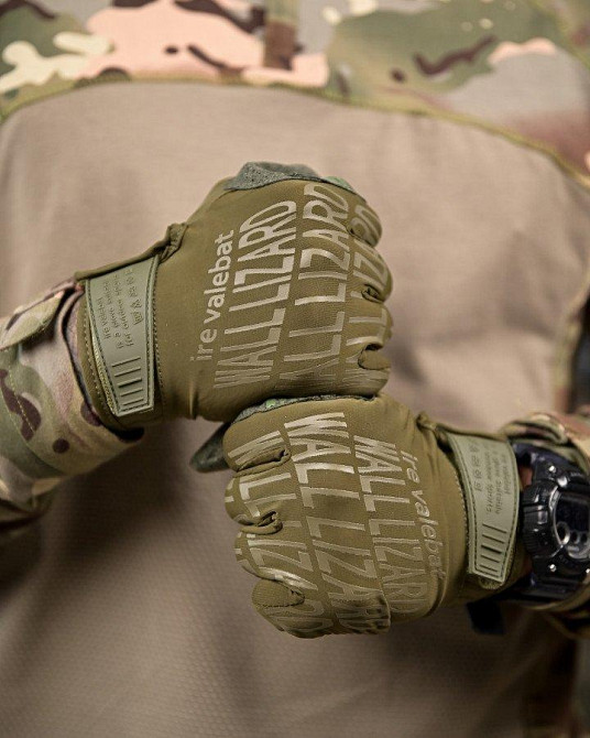 Тактичні рукавички Wallizard олива ПП8013 Одеса - фото 2