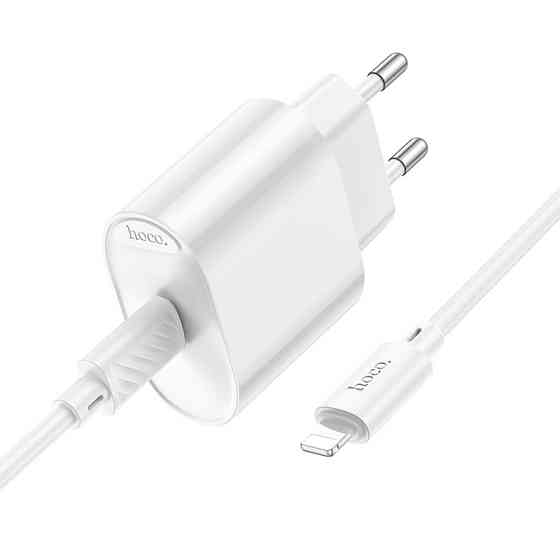 Зарядное устройство HOCO C109A с кабелем для iPhone белое Киев