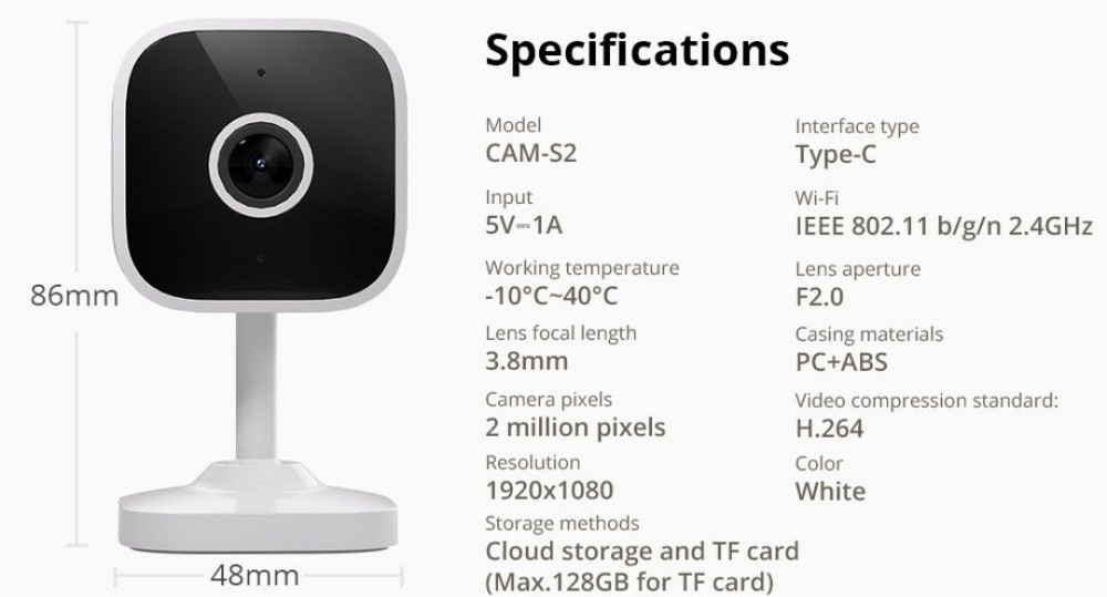 IP- Камера Sonoff Slim Cam Gen 2 Ewelink Київ - фото 6