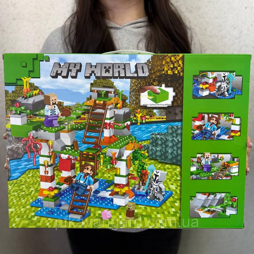 Конструктор Minecraft 562 детали блочный My World 44122 LED подсветка Хмельницкий - изображение 2