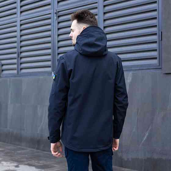 Куртка мужская демисезонная с капюшоном Нави Pobedov Motive Киев