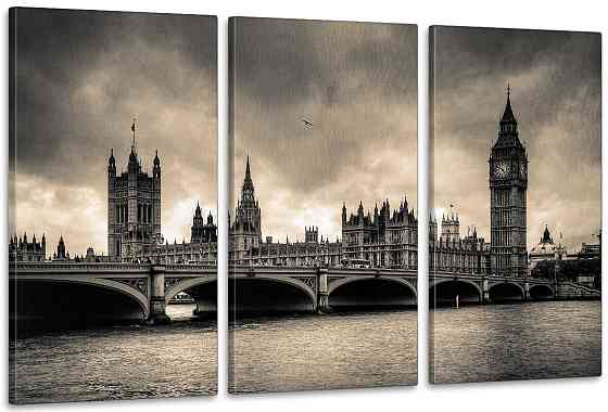 Модульная картина в гостиную / спальню  Лондон      ART-310_3A 70х130 см Киев