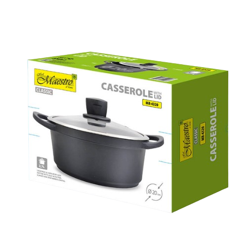 Каструля 2,7л скляна кришка двошарове а/п MR-4320 Maestro Житомир - изображение 5