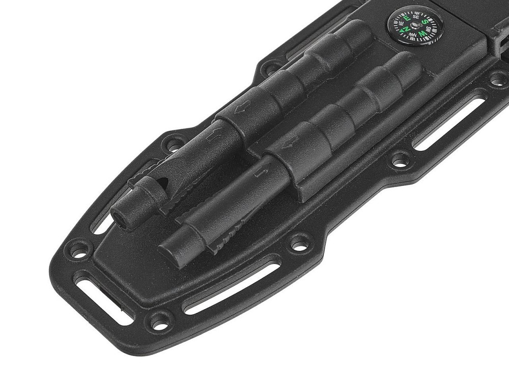 Ніж тактичний "GeKo" з кобурою, кресалом, точилом і компасом, лезо нержавіючої сталі Київ - фото 8