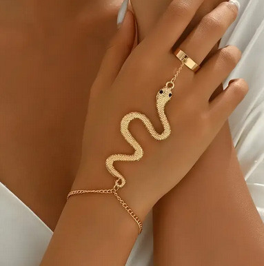 Браслет стильный через палец Змея Киев - изображение 1