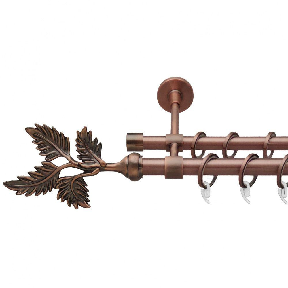 Карниз Orvit Папороть металевий дворядний закритий гладка труба кільце фасонне металеве  Мідь 19\16 мм 160 см Львов - изображение 1