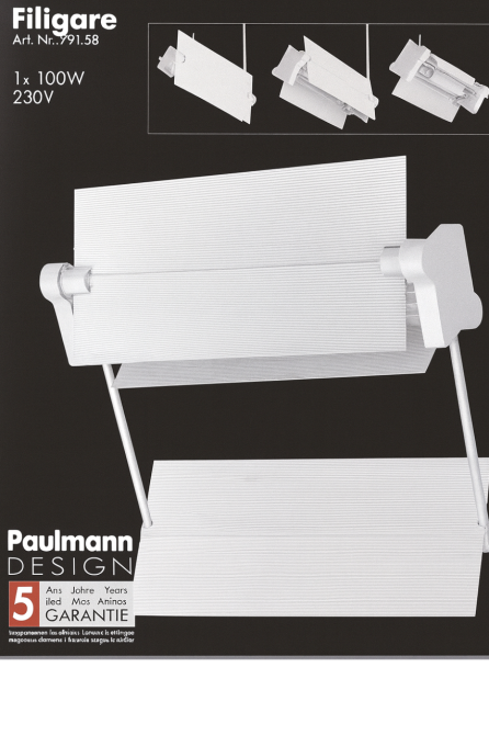 Настенный светильник Paulmann 100W, E27 230V дизайнерский бра регулируемый для зонального акцентного освещения Киев - изображение 2