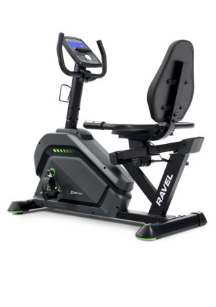 Горизонтальний велотренажер HS-120L Ravel чорно-зелений Київ
