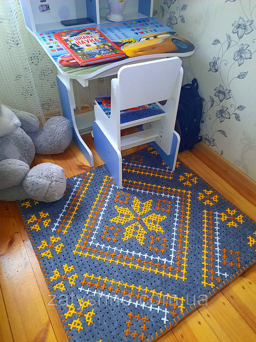 Коврик вышитый ( ручная работа) в детскую 96*90 см Киев - изображение 6