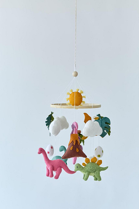 Детский музыкальный мобиль на кроватку для младенцев WoollyFox 