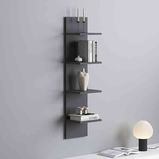 Полка на стену VAYS, навесная полка M-51 Антрацит Львов