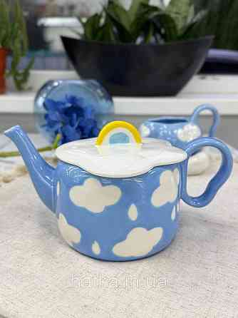 Чайник заварювальний керамічний Olens "Біла хмаринка" 900 мл (функц. 700 мл) 8030-444 Київ