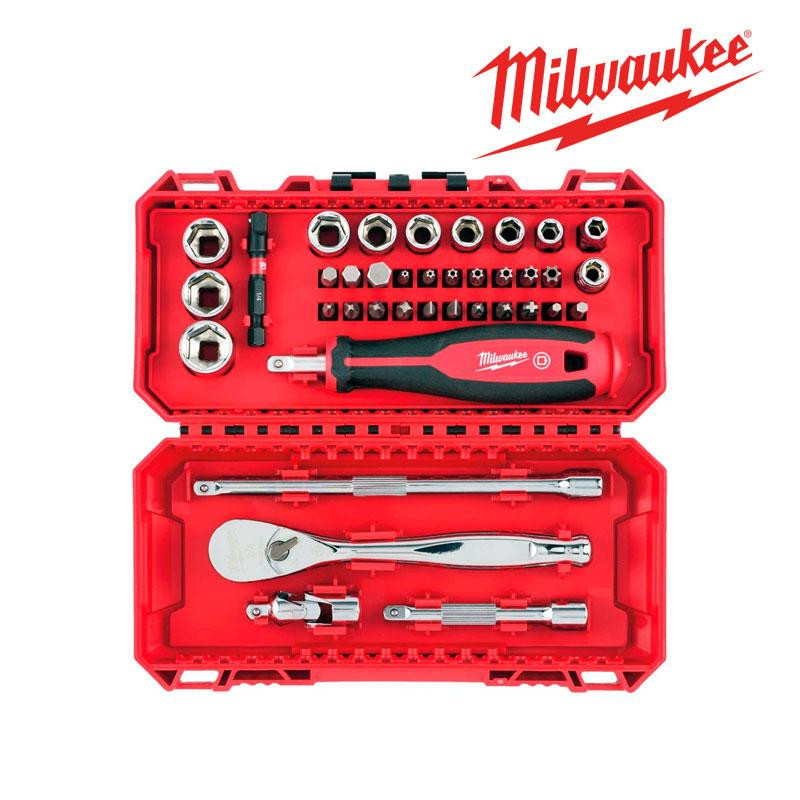 Набір торцевих головок та аксесуарів 1/4" MILWAUKEE 4932498381 Одеса - фото 1