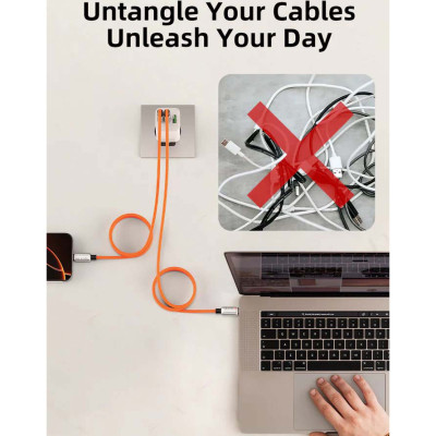 Дата кабель USB-C to USB-C 2.0m PD240W magnetic Cabletime (CA915729) Винница - изображение 3