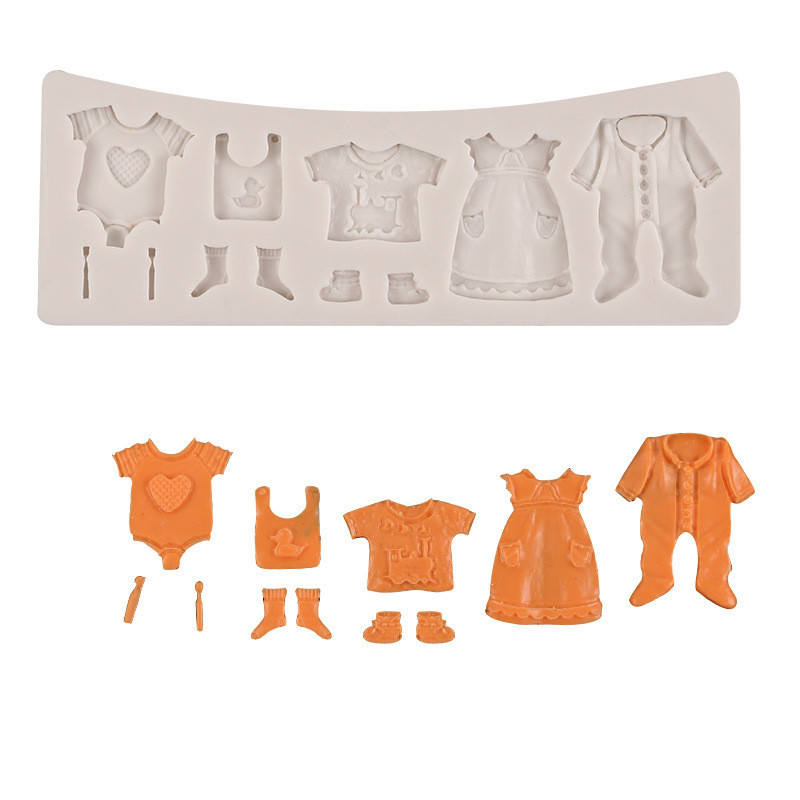 Молд силиконовый Одежда младенца 172 на 62 мм серый Киев - изображение 9
