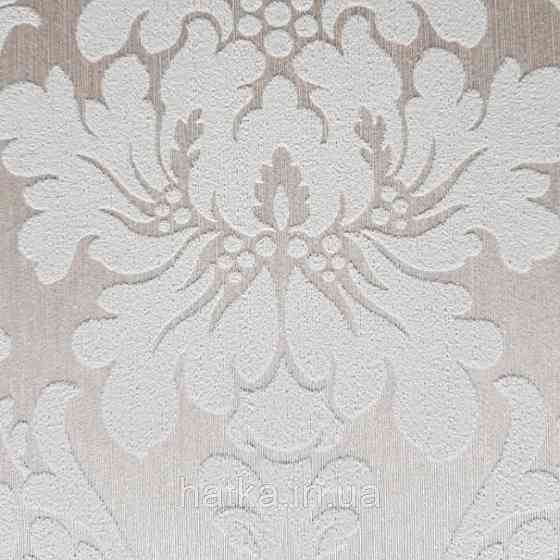 Текстильні шпалери на флізеліновій основі Da capo RaschTextil 085814 вензелі завитки молочні на золотистому Київ