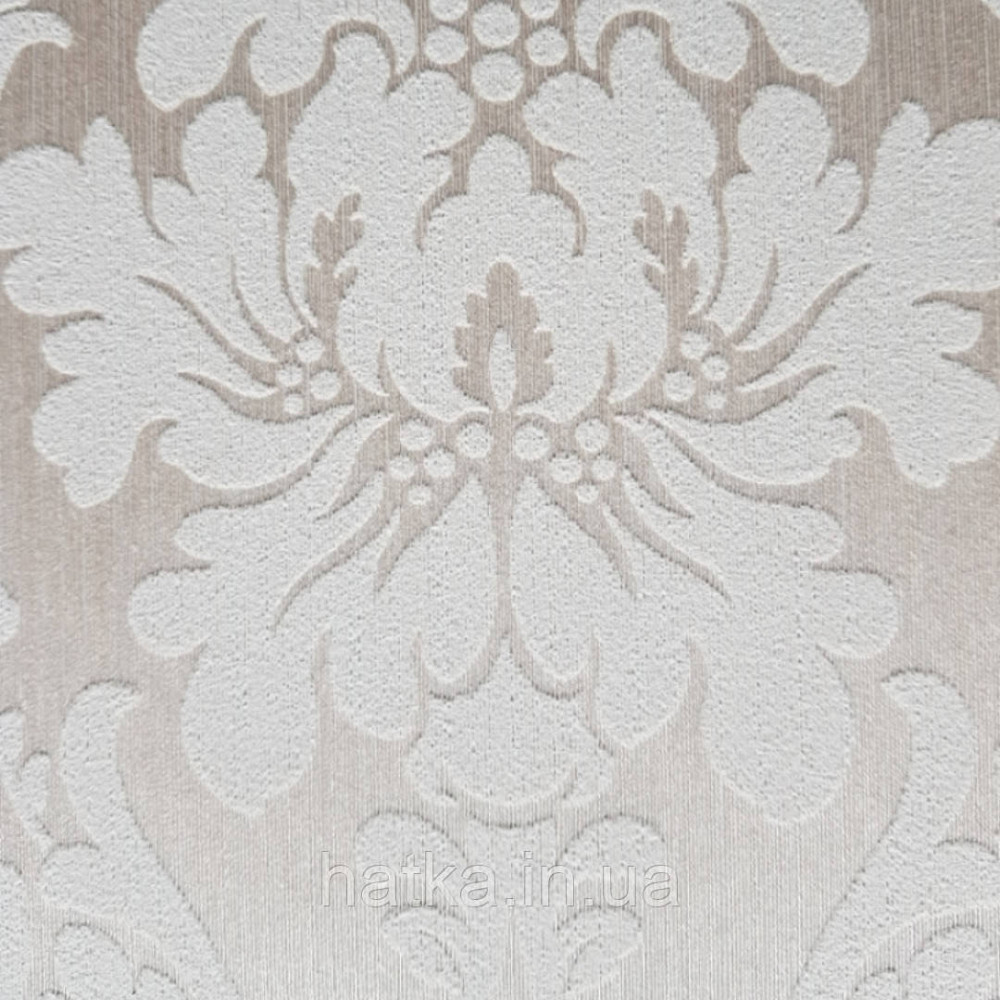 Текстильні шпалери на флізеліновій основі Da capo RaschTextil 085814 вензелі завитки молочні на золотистому Київ - фото 2