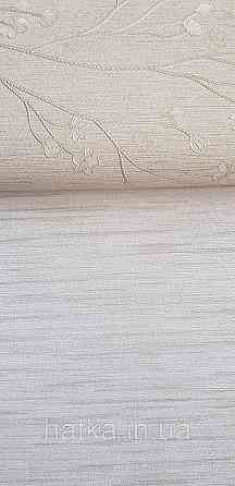 Шпалери вінілові на флізеліні Grandeco Anita1,06х10 тонка смужка дощик матові бежево білі Київ