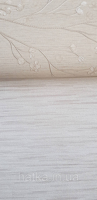 Шпалери вінілові на флізеліні Grandeco Anita1,06х10 тонка смужка дощик матові бежево білі Київ - фото 3