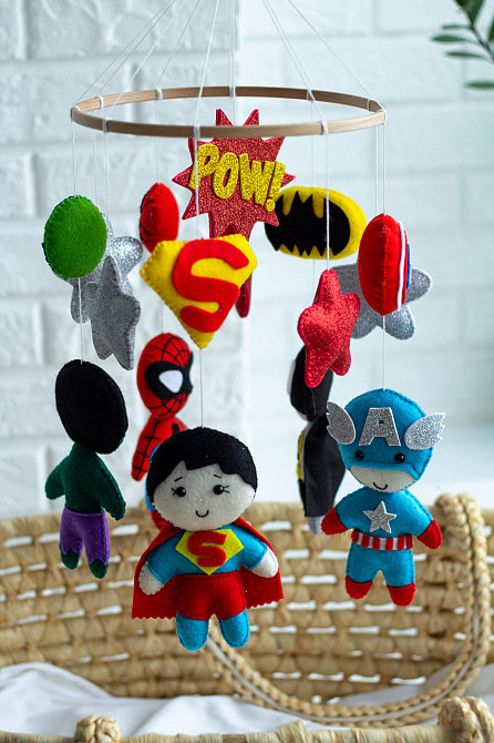 Музичний мобіль WoollyFox «Супер-герої» з 35 мелодіями Київ - фото 6
