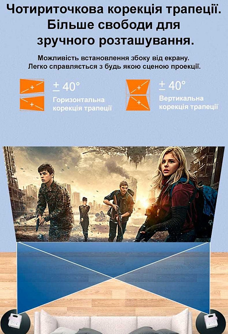 Проектор LedProjector P860 android version білий/чорний Харків - фото 2