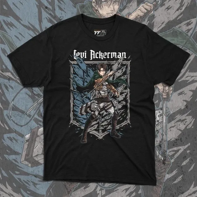 Футболка для подростка мальчика с принтом Атака Титанов Леви Акерман 4 Размер 160 Anime10755 Днепр - изображение 1