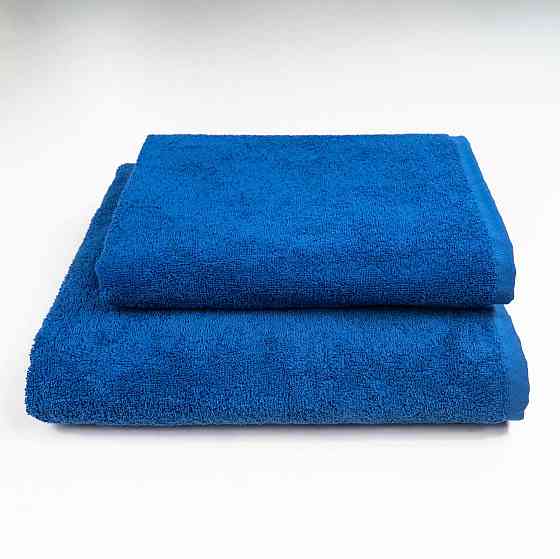 Набір махрових рушників 2шт GM Textile 50х90см, 70х140см 400г/м2 (Синій) Суми