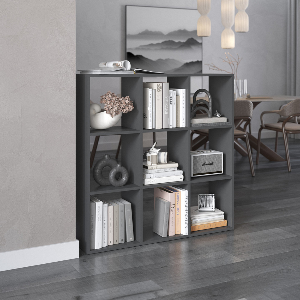 Стеллаж VAYS M-20, книжная полка с 9 ячейками, ЛДСП, 108×29×108 см - для дома, офиса, детской или гостиной Львов - изображение 7