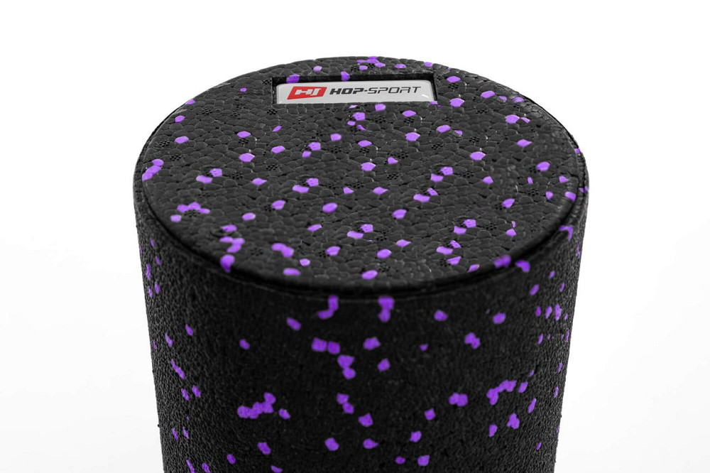 Роллер масажер (валик, ролик) гладкий заповнений Hop-Sport HS-P033SYG EPP 33см чорно-фіолетовий Київ - фото 3