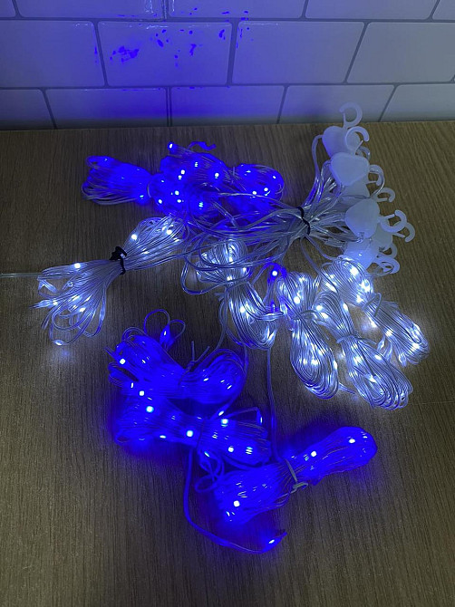 Гірлянда світлодіодна штора Водоспад 3х3 м 320 LED 8 режимів із сонячною панеллю Б/В Київ - фото 5