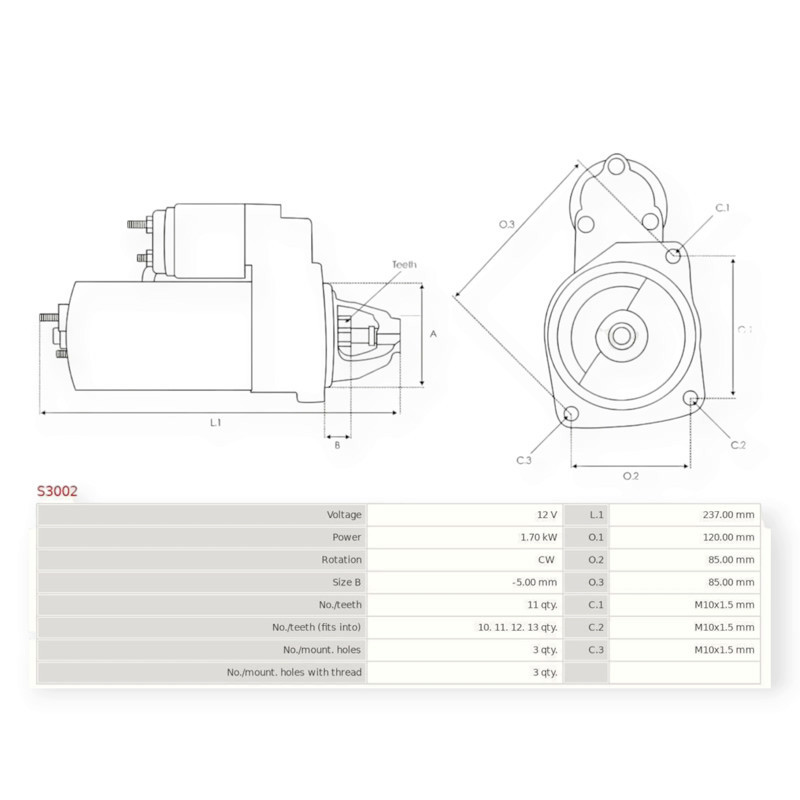 Стартер автомобіль Сітроен Berlingo, автомобіль Фіат Scudo, Пежо Partner 1.9, 2.0D (1996-) (1.7кВт, 11 зуб) Мукачево - фото 5