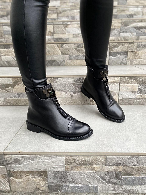 Kadar Черевики жіночі KADAR чорні натуральна шкіра висота 11см (00-1147491-Б) Коломыя - изображение 8