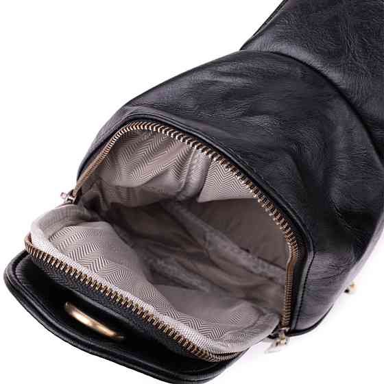 Жіночий слінг сумка через плече з екошкіри Чорний (Vintage) Київ