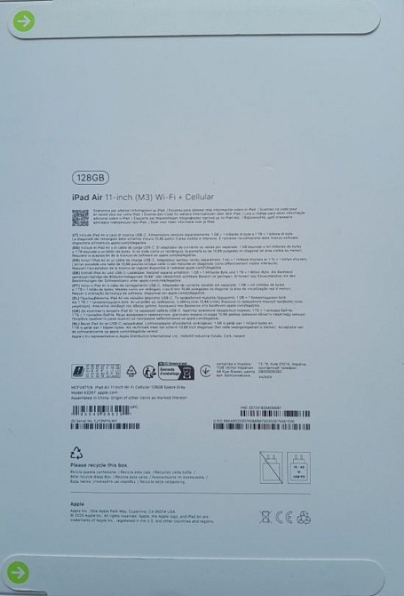 Планшет Apple iPad Air 11 2025 Wi-Fi + Cellular 128GB Space Gray MCFV4 Новый, упакованный. Киев - изображение 2