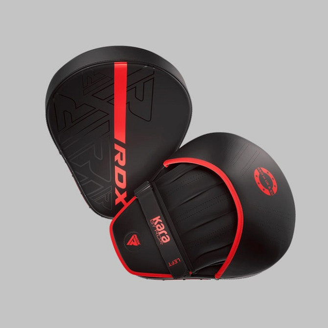 Лапи боксерські RDX F6 KARA Matte RED Чорні Тренувальні лапи для боксу MMA кікбоксингу пара Київ - фото 5