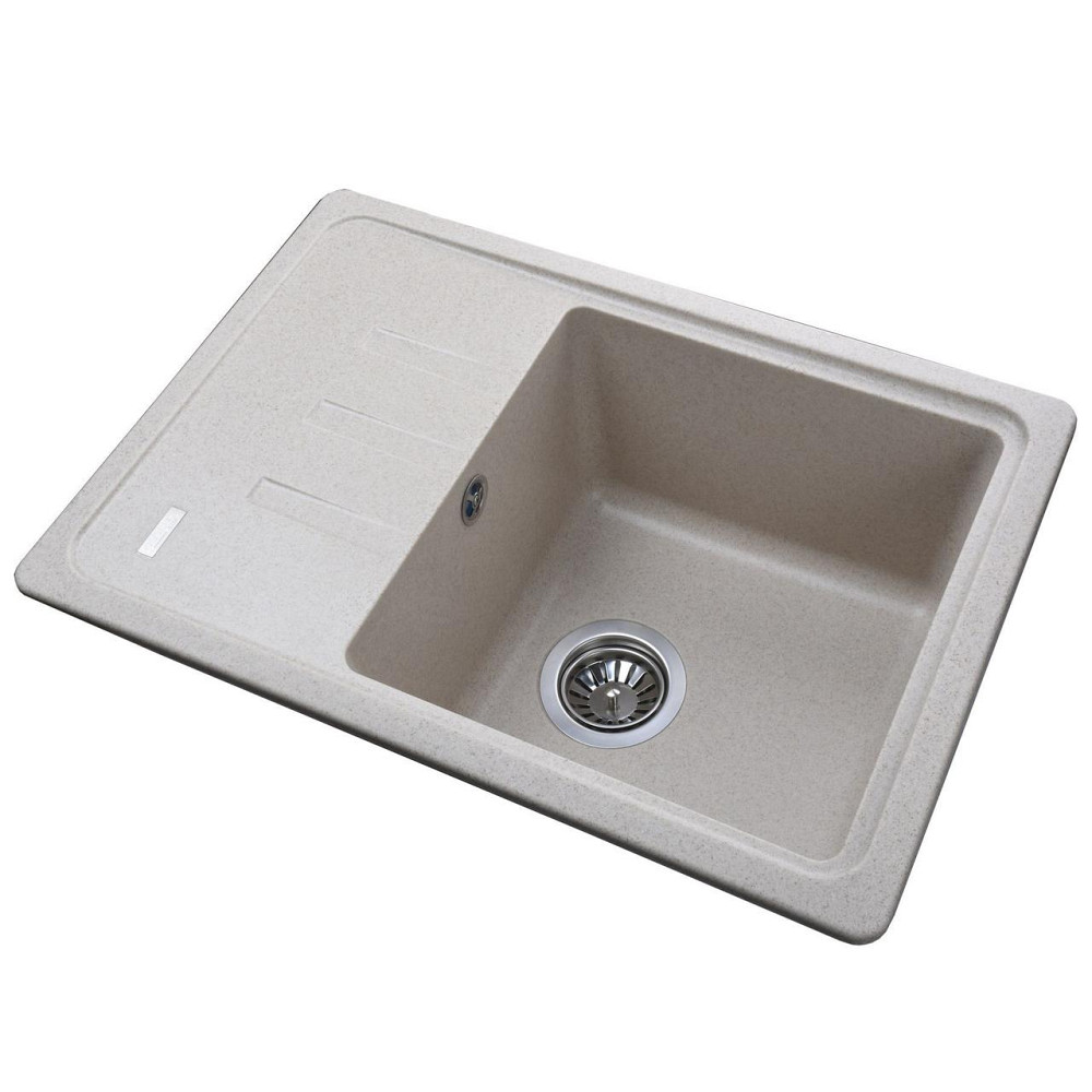 Гранітна мийка Globus Lux MONO піщаний 620х435 мм-А0004 Київ - фото 2