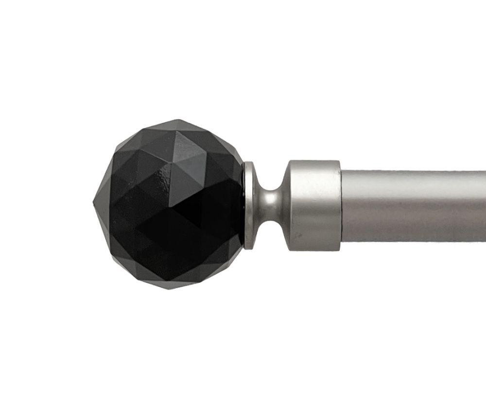 Карниз Orvit Люміера Неро металевий дворядний техно гладка труба кільце металеве Сатин 25\19 мм 240 см (00-00026407) Львів - фото 2