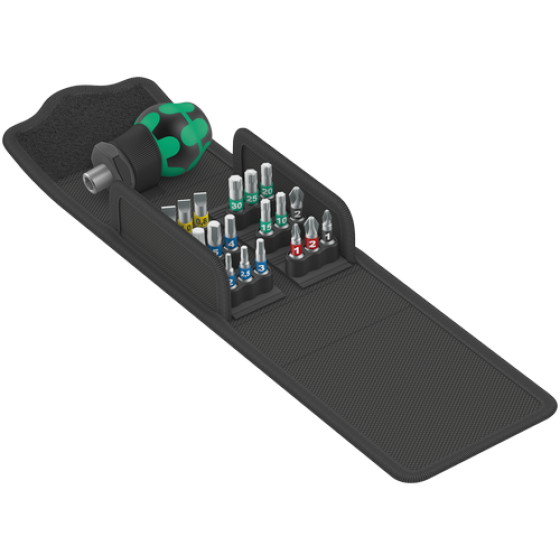 Викрутка Wera Kraftform Stubby набір 19шт, бітотримач 1/4", 18 біт PH,PZ,SL,Torx 05057471001 Одеса