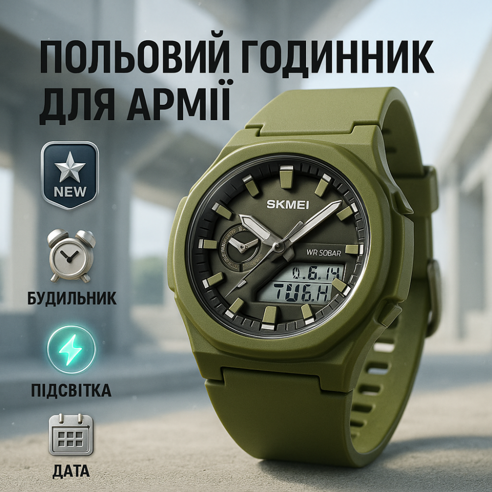 Повсякденний спортивний годинник SKMEI 2091AGWT, Модний наручний електронний годинник JA-96 Львів - фото 19